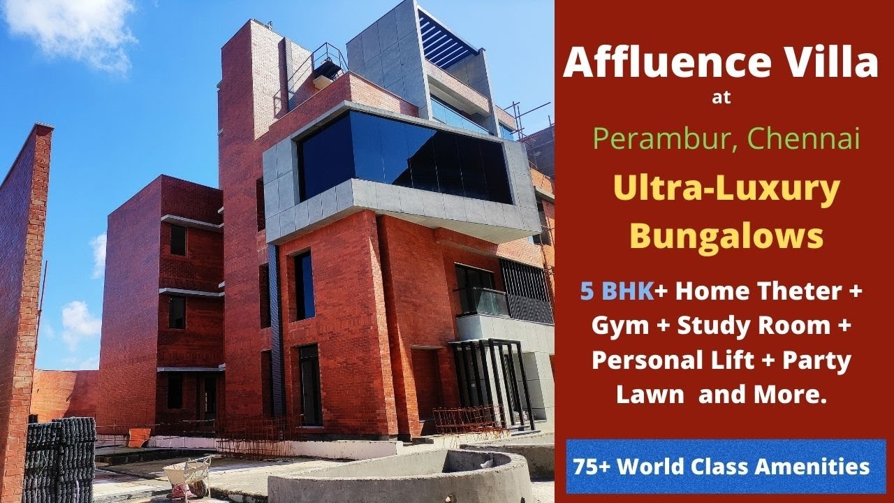 5 BHK Luxury Bungalows @Perambur Chennai | with Home Theater, Lift & more | 📞+917550098989