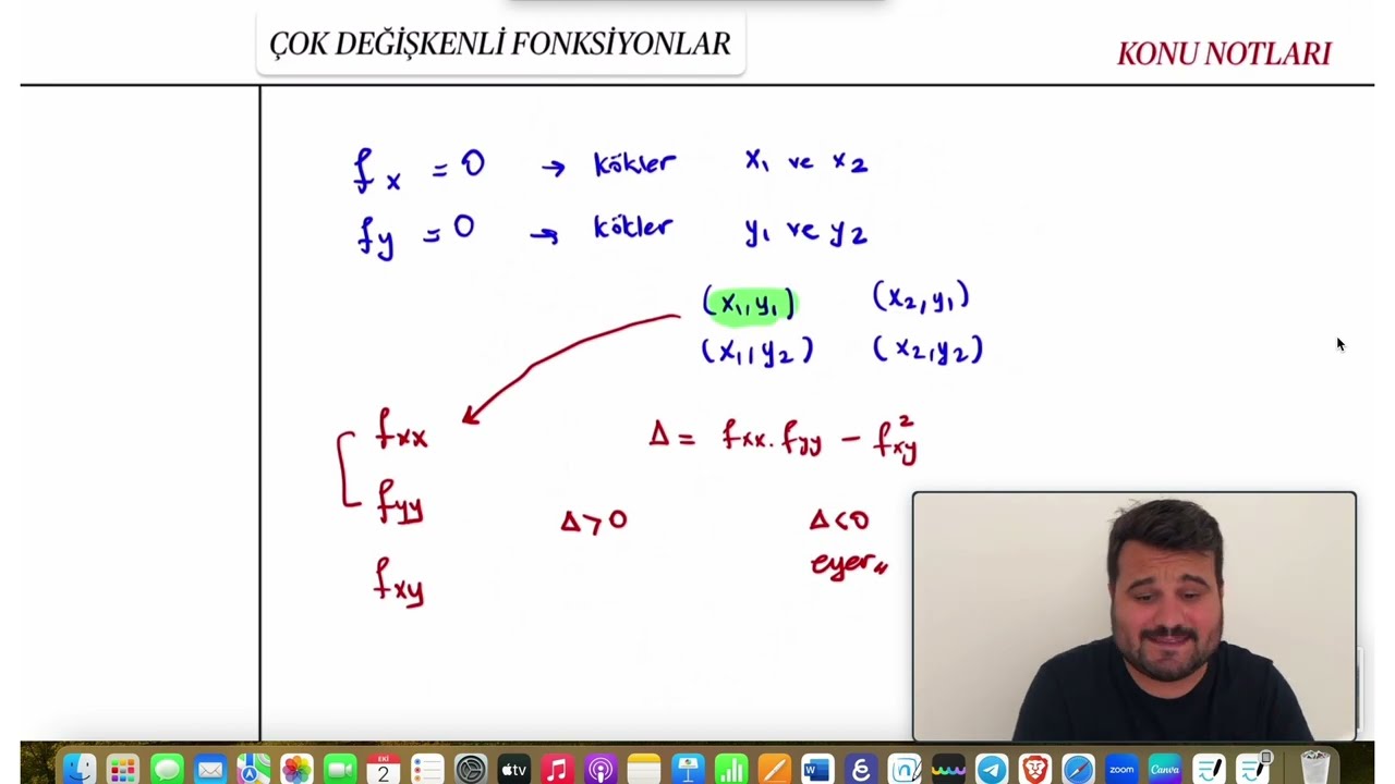 ÖABT MATEMATİK ÇOK DEĞİŞKENLİ FONKSİYONLAR TEĞET VE EXTREMUMLAR