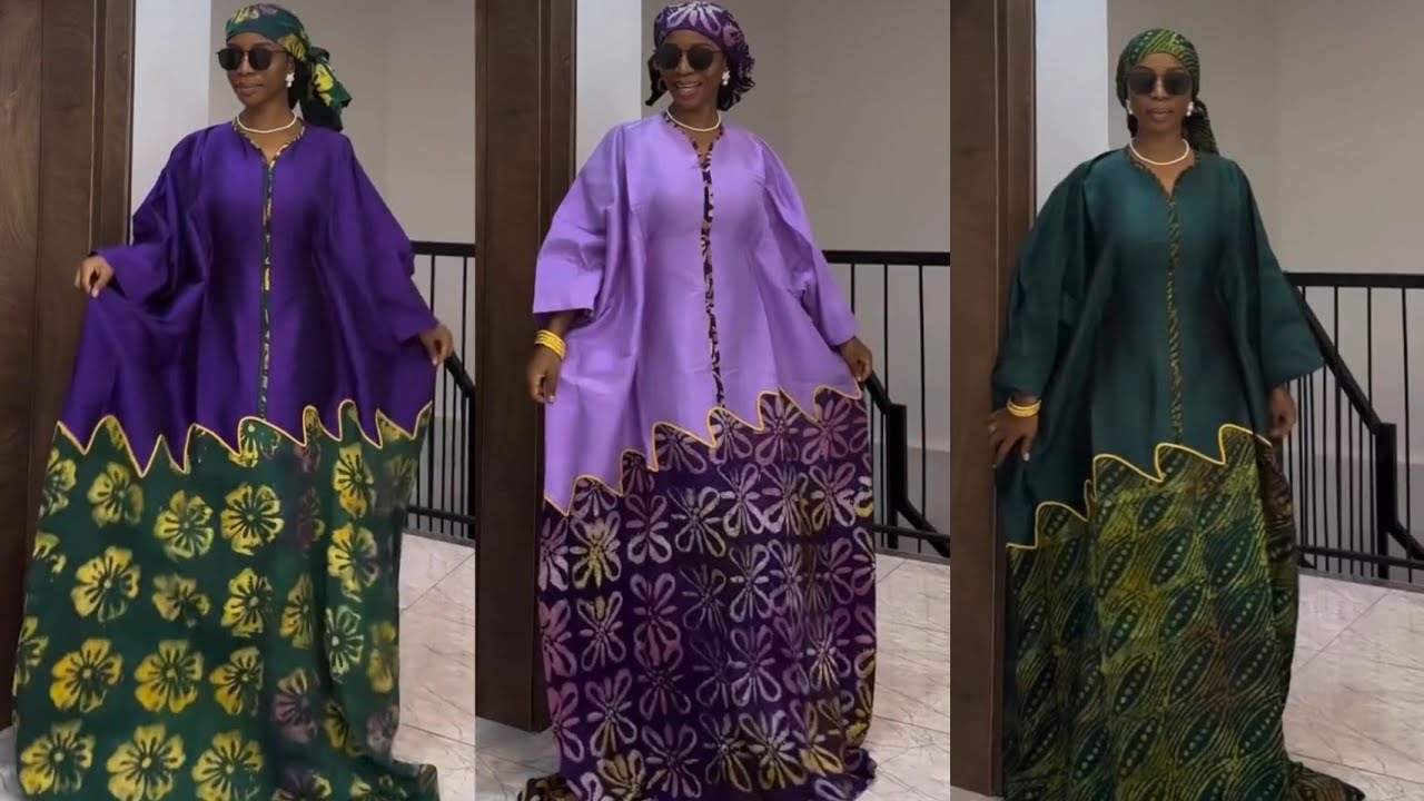 Cutting and stitching of trendy scallop bubu/kaftan dress #diy #diycrafts #sewing #sewingtutorial 