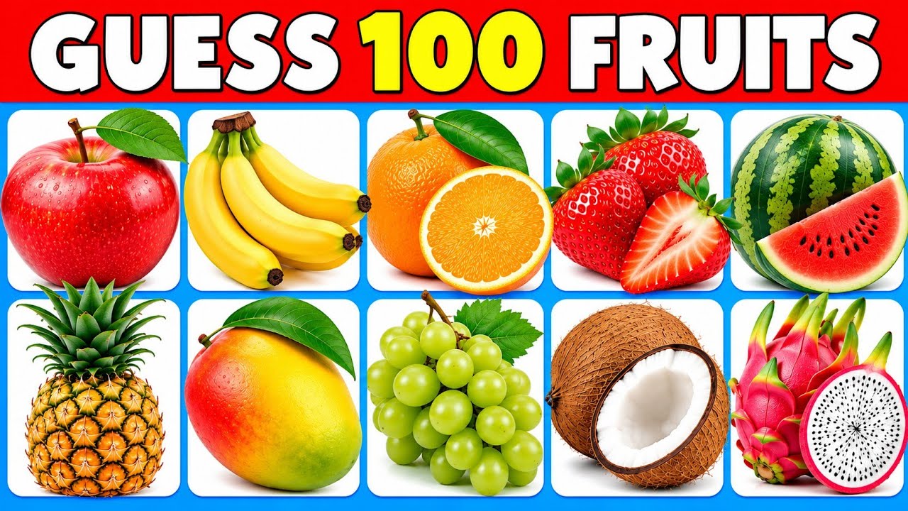 Угадай 100 фруктов за 3 секунды! 🍎🍌 | Главная фруктовая викторина