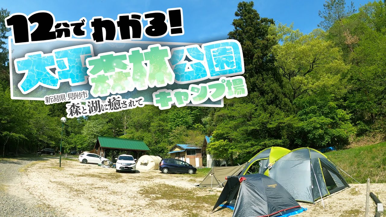 キャンプ場紹介 場内をグルっと一周 大平森林公園キャンプ場 森と湖と時々…いや、いつも幸せ【キャンプ場】新潟県見附市