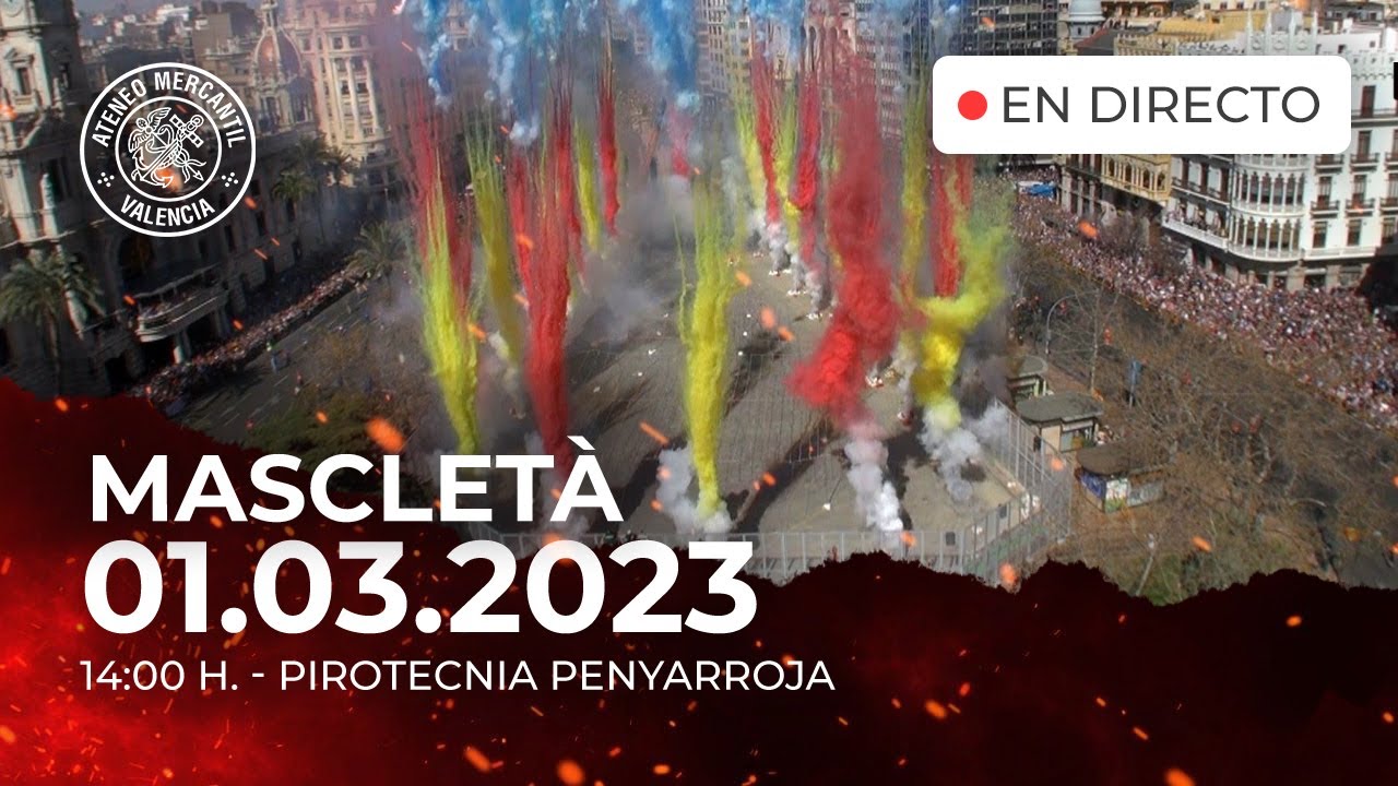 Mascletà 1 de Marzo: Pirotecnia Peñarroya | Fallas 2023 | Retransmisión en directo