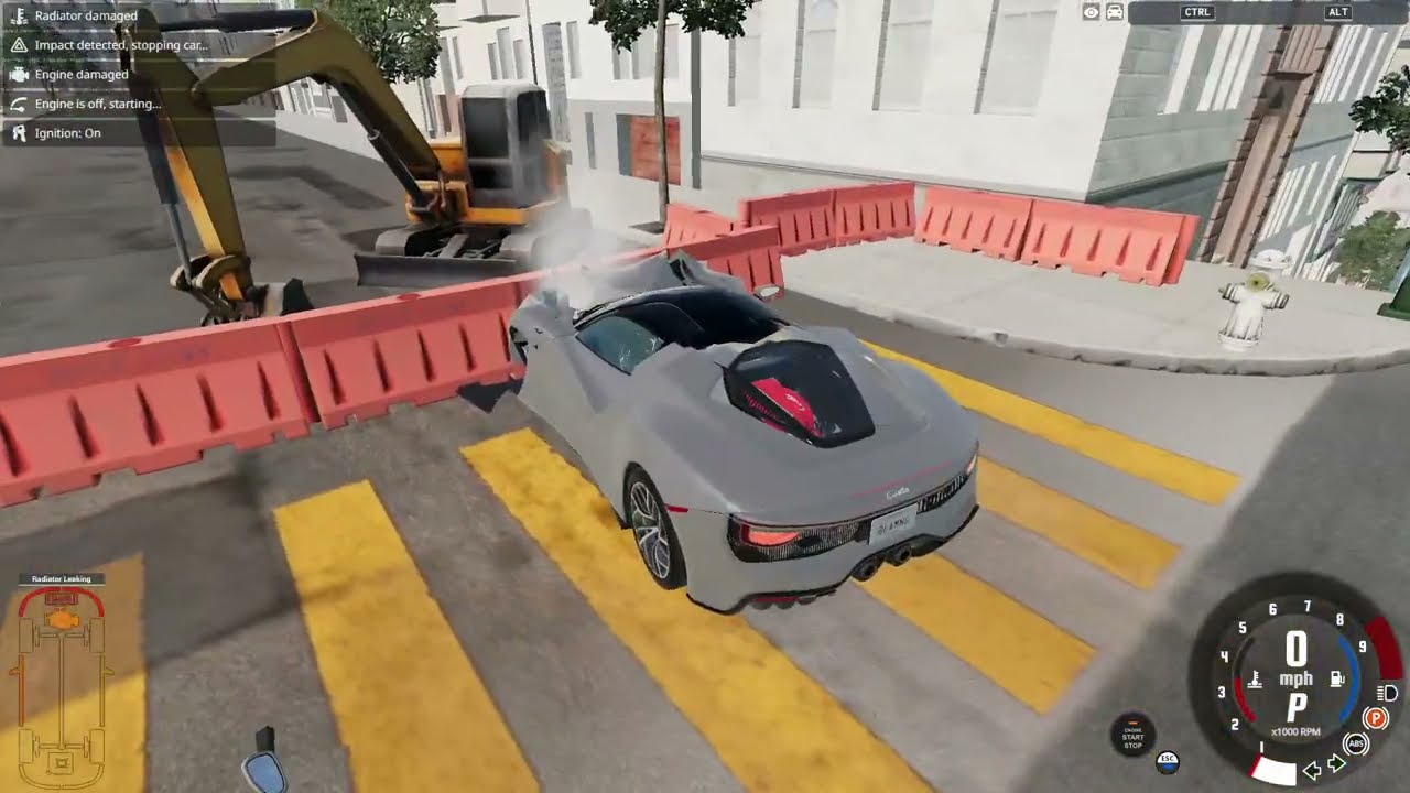 crash test with different cars in beamng drive