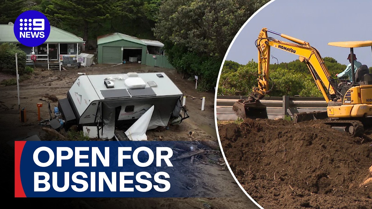 Cumberland River Holiday Park reopens after flood damage | 9 News Australia