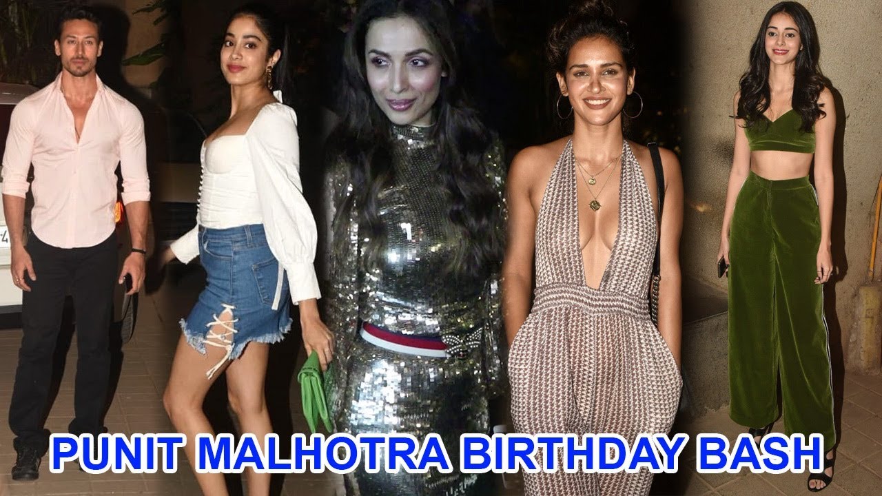 Tiger,Malaika,Janhvi,Karan,Sonakshi,Kartik,Ananya I Punit Malhotra Birthday Bash I FULL HD