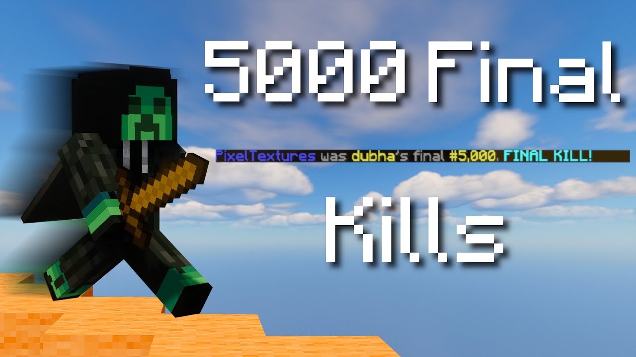 I got 5000 final kills in bedwars while clutching the game...