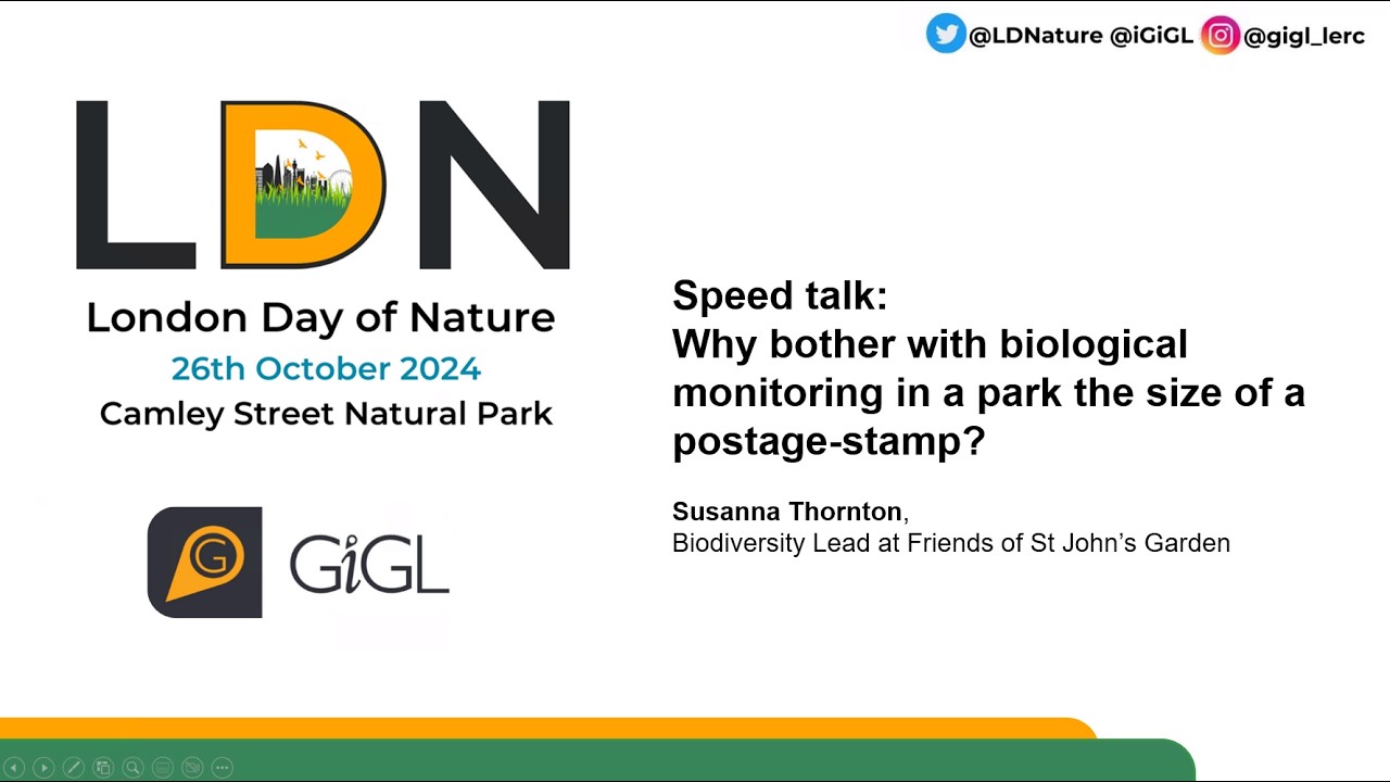 6.Why bother with biological monitoring in a park the size of a postage-stamp?