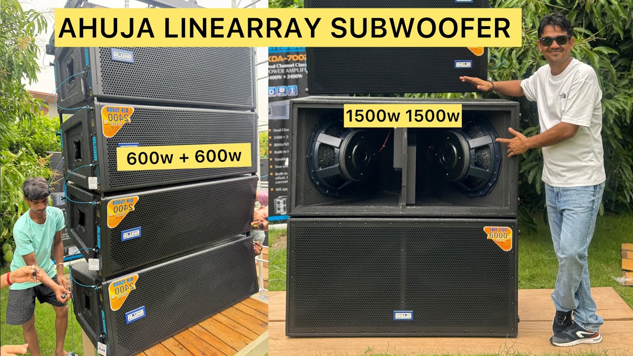 AHUJA ALX 15000 Linearray and SWX 3100 Subwoofers Sound Check Kishor KSC.