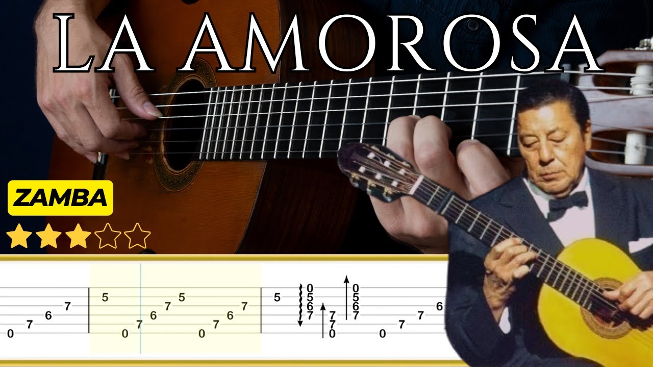 LA AMOROSA (Zamba) 🎸 versión de Atahualpa Yupanqui || Tutorial para Guitarra Clásica + TABS