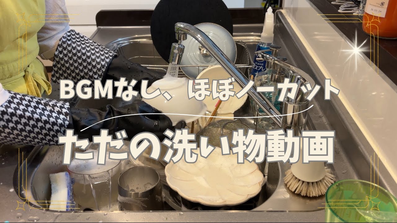 【仕事終わり】生活音。ただただ、洗い物をする動画です。