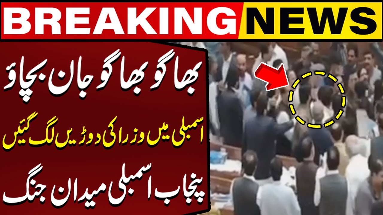 Heavy Fight Between Govt & Opposition MPAs In Punjab Assembly | Breaking News