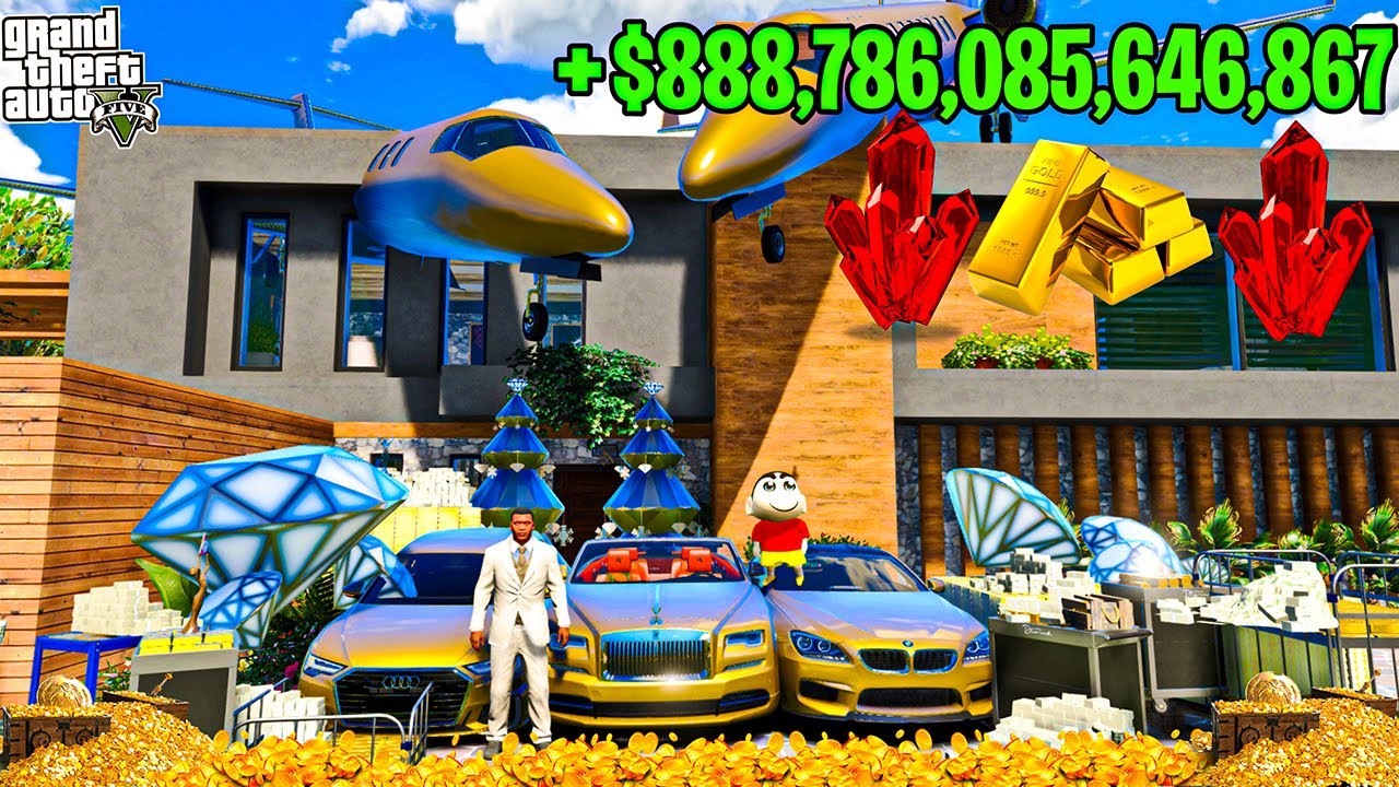 FRANKLIN TOUCH ANYTHING BECOME GOLD ll EVERYTHING IS FREE IN GTA5 !DeadlyGamer