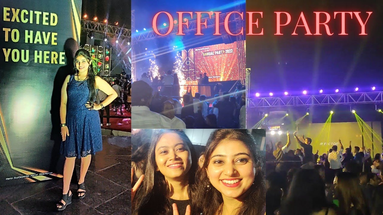 Office Annual Party | Makeup, Dress, Jewellery, Venue, Dance 💃#office #officeparty #party