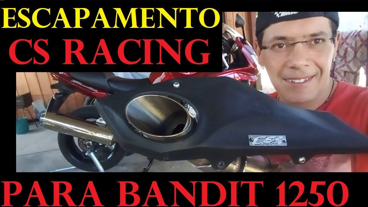 Escapamento esportivo - CS Racing Para Bandit S 1250 instalação
