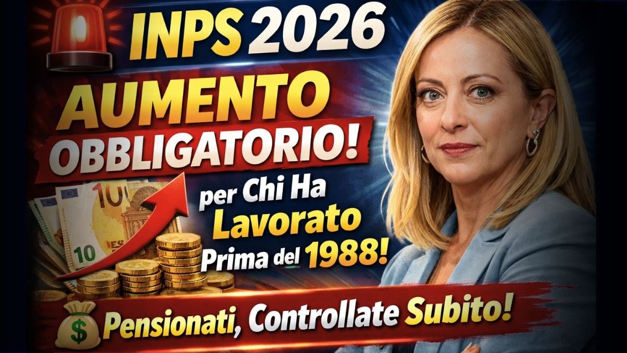 🚨INPS 2026: AUMENTO OBBLIGATORIO per Chi Ha Lavorato Prima del 1988!💰 Pensionati, Controllate Subito