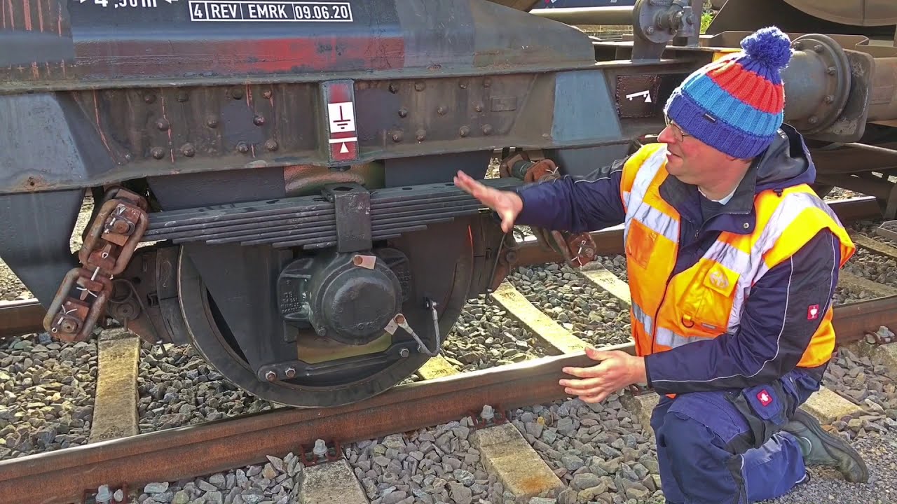 Einar erkl&auml;rt Eisenbahn - Wagenpr&uuml;fer am Einzelradsatz 9493