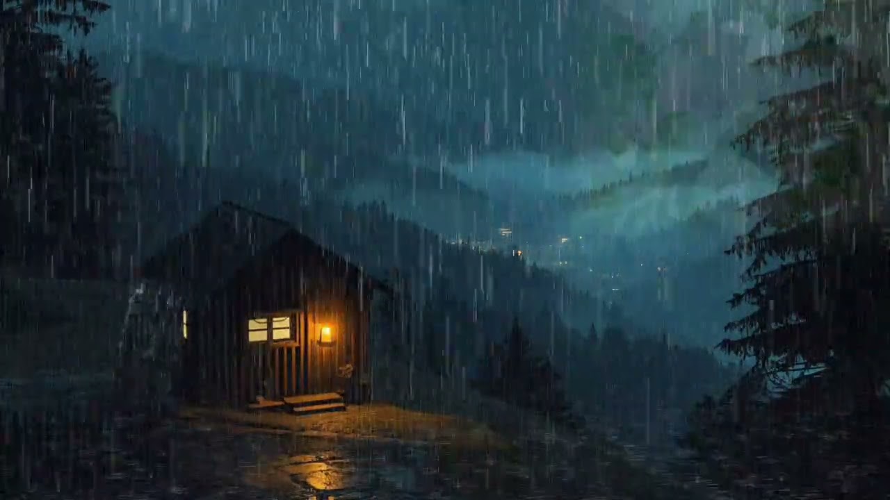 Heavy Rain on Window for Sleeping | Relaxing Rain ASMR Ambience and Thunder Sounds
