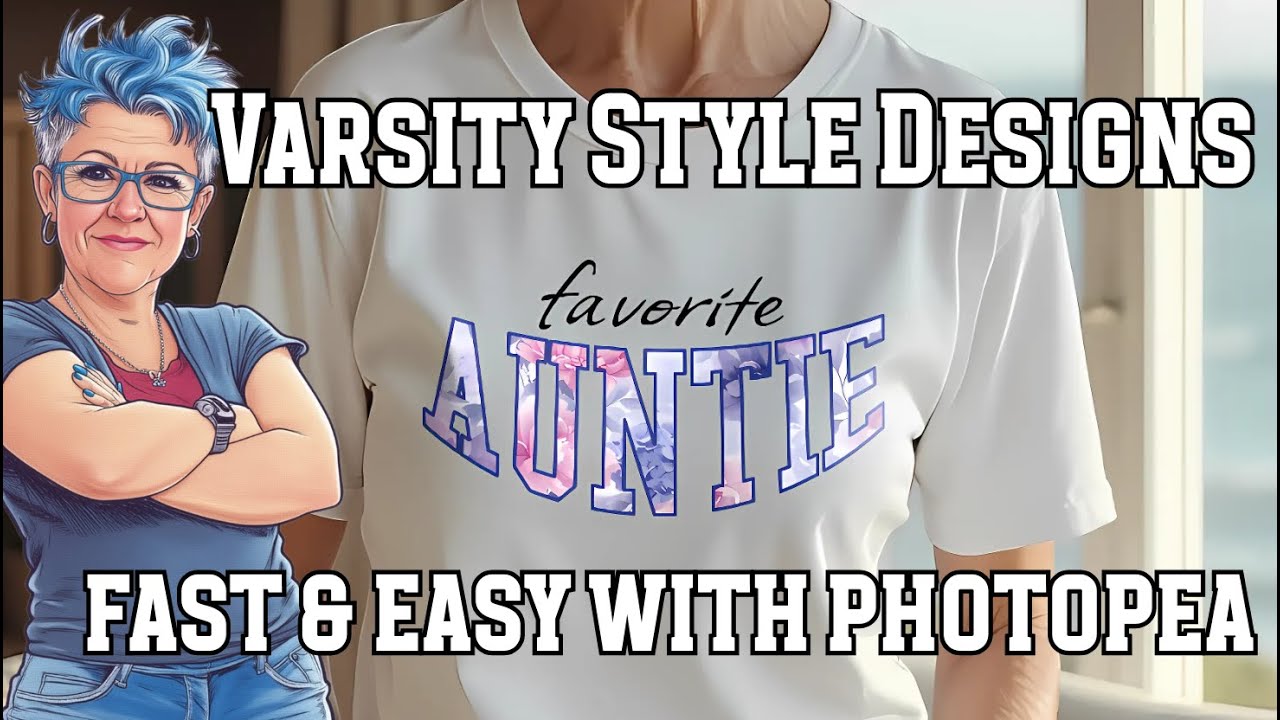 How to Make Pattern Filled Varsity Letters in Photopea (Easy & Free!)