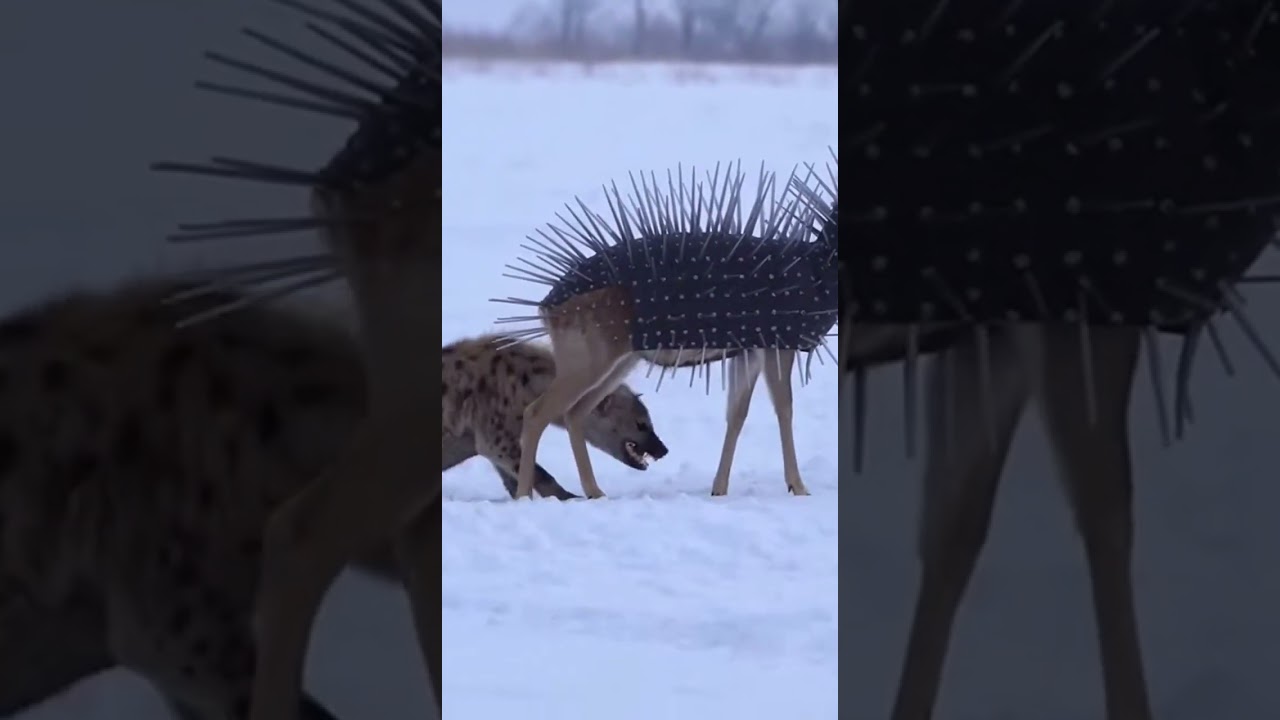 The Iron Clad Deer Teaching Hyenas A Lesson About Personal Space