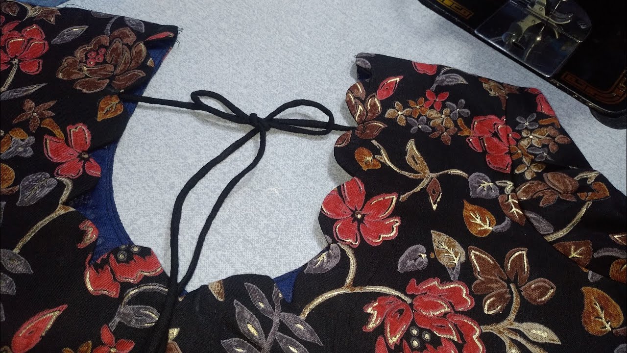 Simple neck design 👌| neck design with zip| how to attach zip on back # easy trick 