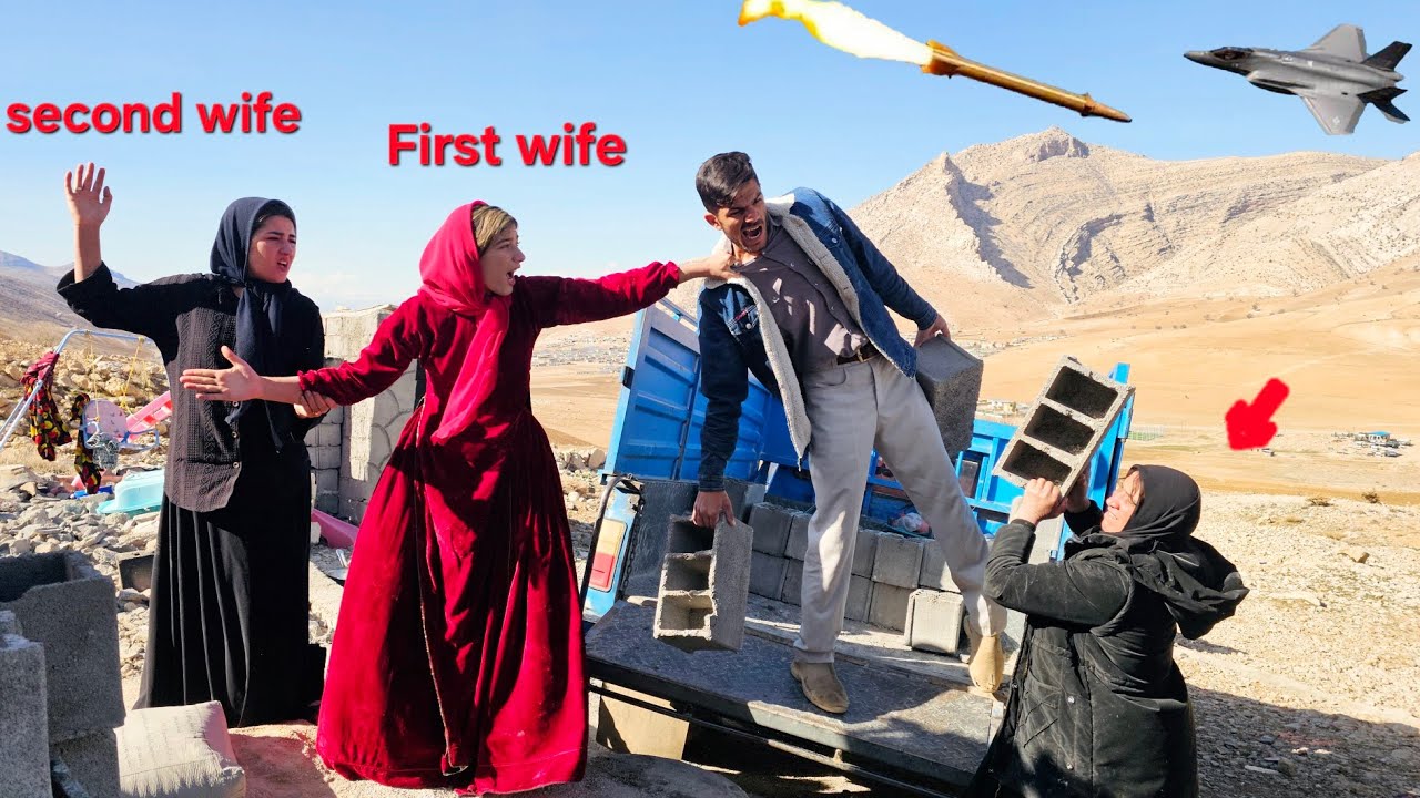 The conflict between the first wife and the second wife and Ramin's anger towards Setayesh