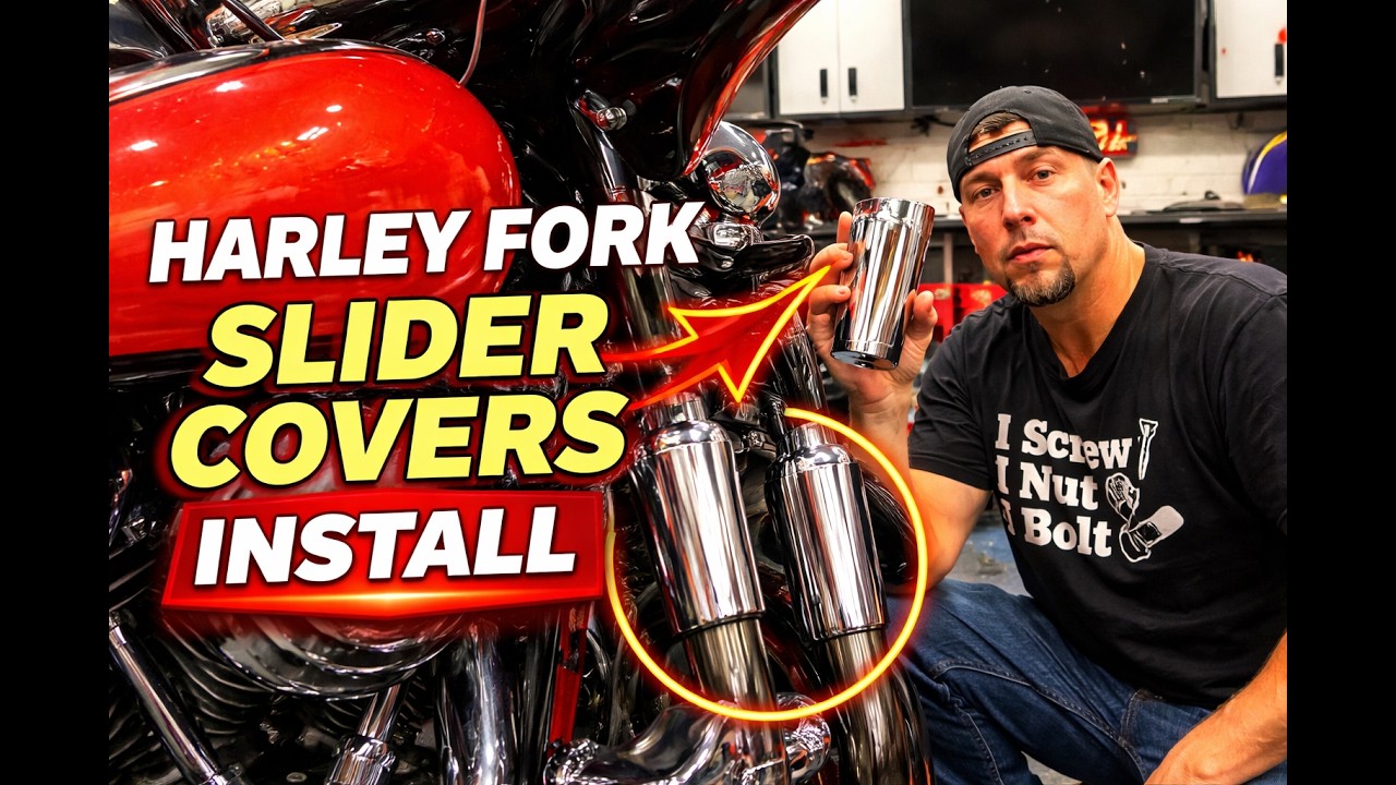 How to install Harley fork slider covers (cowbells)
