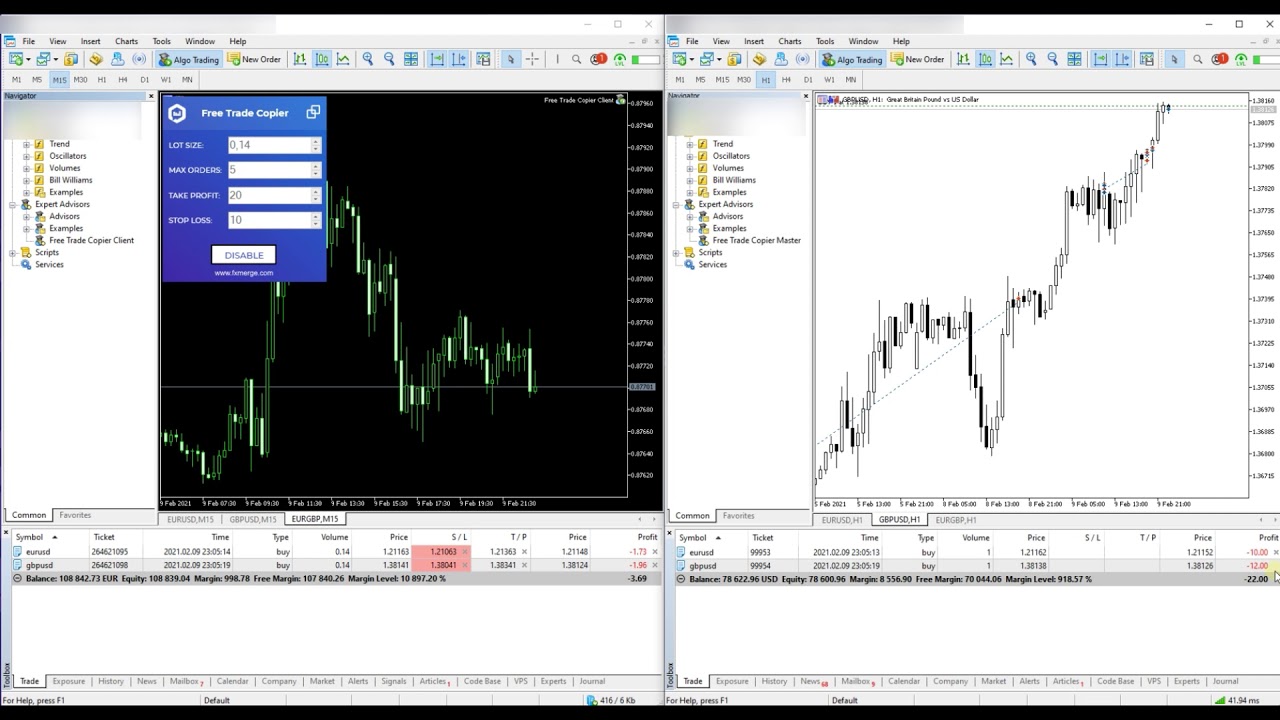 Fxmerge | Free Trade Copier MetaTrader 5 | Forex Tools
