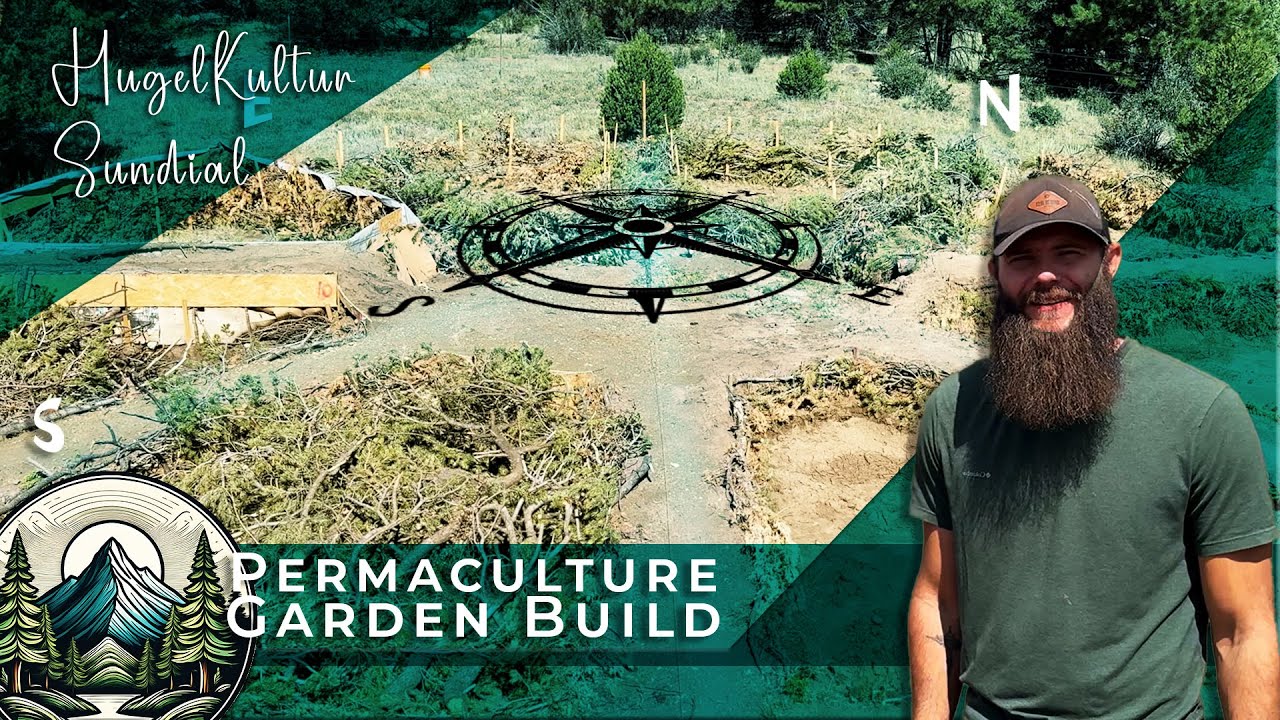 Hügelkultur Sundial Garden Build | 8 Raised Beds for Our Homestead