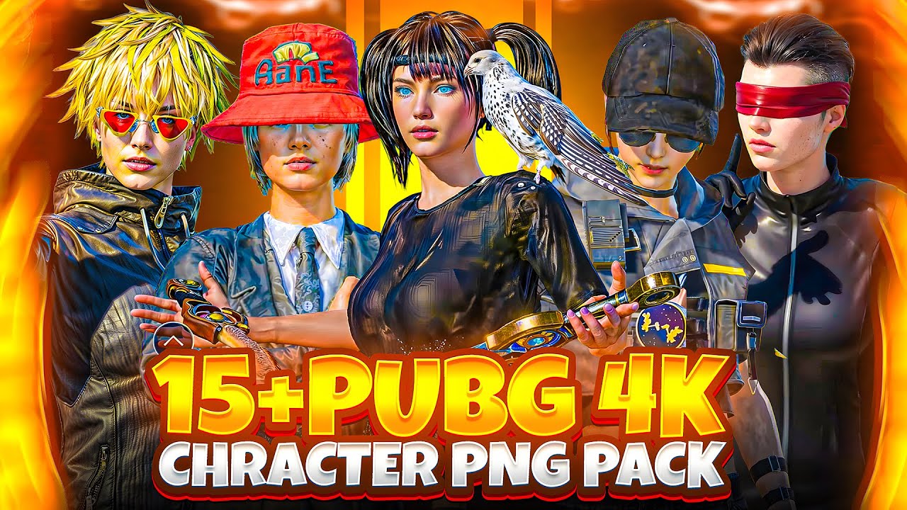 15+ Pubg 4k Character Png Pack 💀 |Pubg Character pack for Thumbnail Hd | TALHA DESIGN
