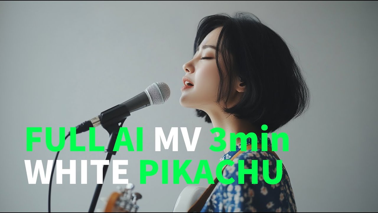 全新AI MV 三分钟完整版 | OmniHuman | 白色皮卡丘 | 人物一致性 | Dreamina | 汗青HQ | POP25 | AITALK