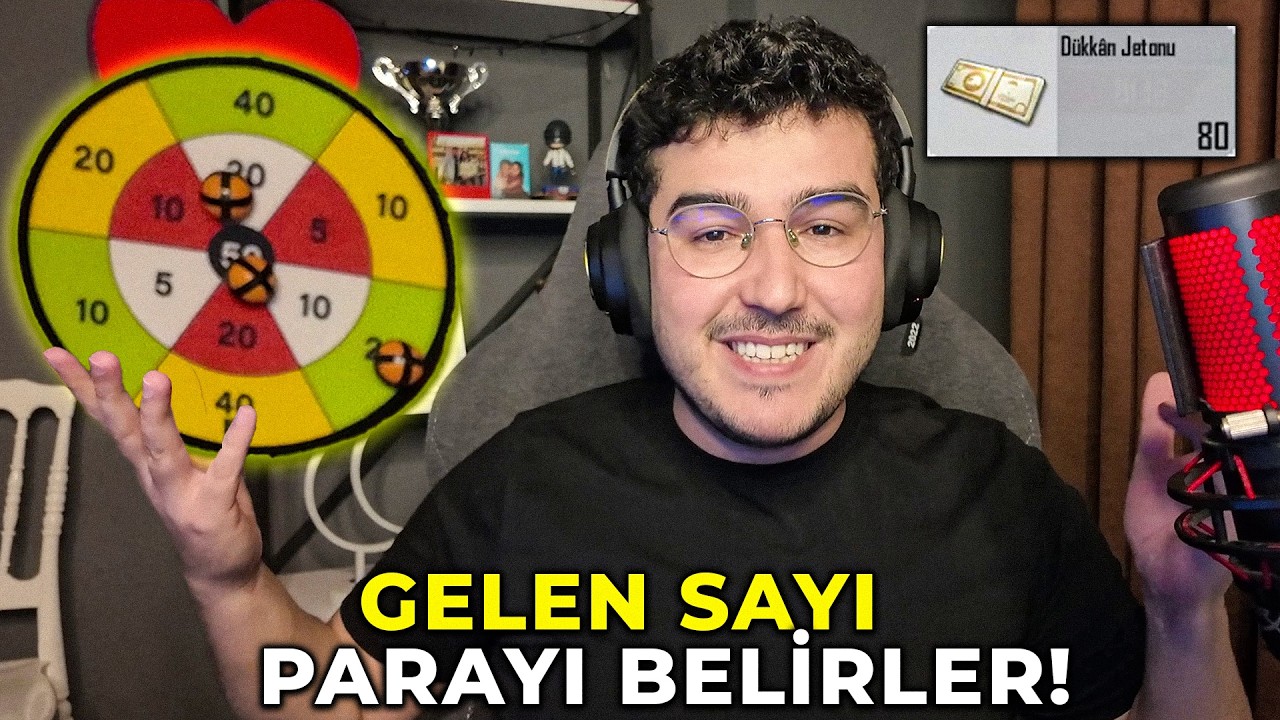 DARTTA GELEN SAYI KADAR PARA İLE WİN ALMAK PUBG MOBILE!