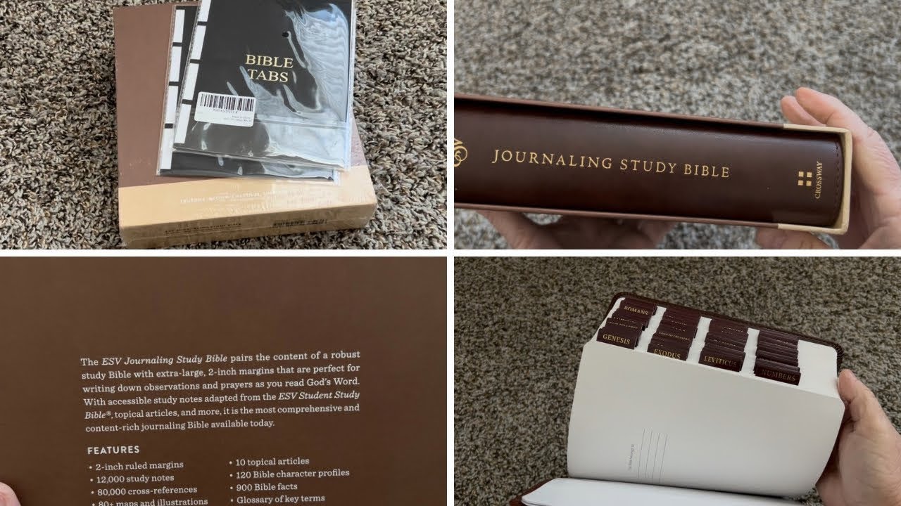 ESV Journaling Study Bible (TruTone, Brown/Chestnut) And Bible Tabs Installation #Bible #amazon 