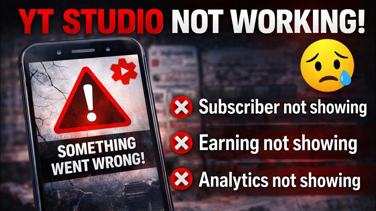 YouTube Studio Something Went Wrong Problem Fix | YT Studio Not Working Solution 2026