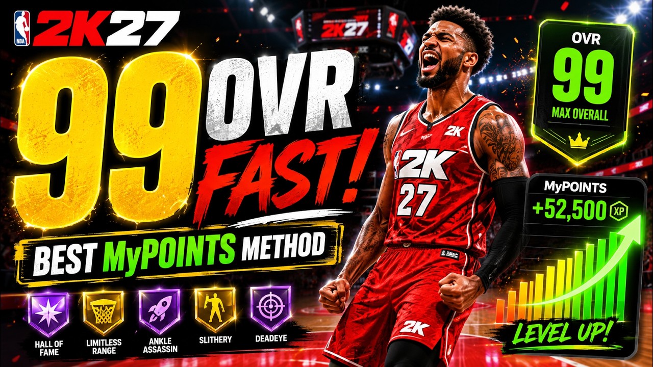 САМЫЙ БЫСТРЫЙ СПОСОБ ПРОКАЧАТЬСЯ ДО 99 OVR в NBA 2K27! 🔥 ЛУЧШИЙ МЕТОД ДЛЯ MyPOINTS