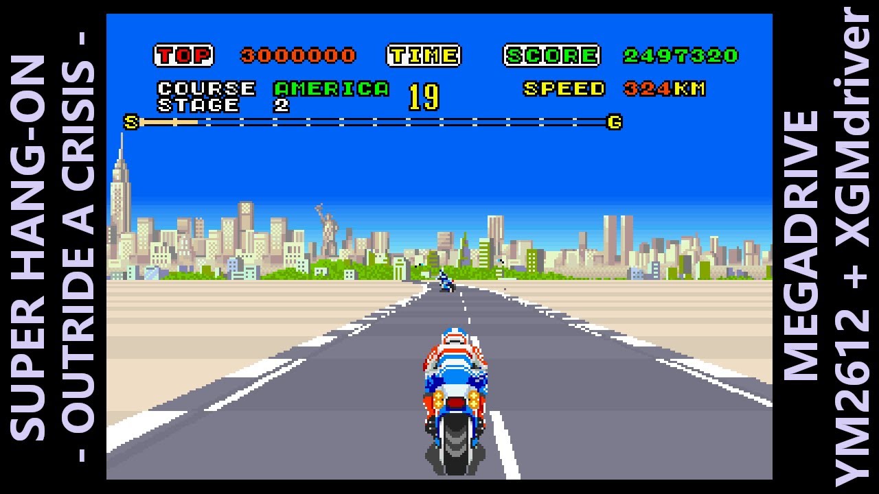 [BGM] SUPER HANG-ON  -OUTRIDE A CRISIS- [MEGADRIVE XGM driver]