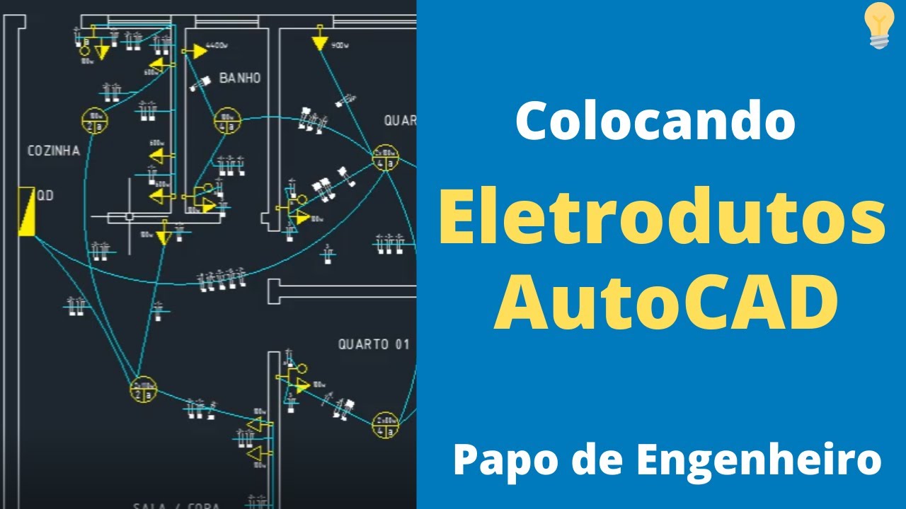 CURSO de projeto elétrico no AUTOCAD/Excel_Aula 8: Colocando os eletrodutos no AutoCAD