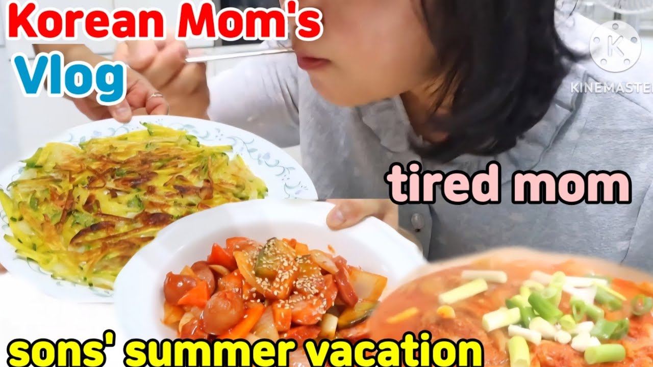 Korean Mom's Vlog(Nabak kimchi, Gochujang Stew, stir fried potato,stir fried sausage and vegetable)