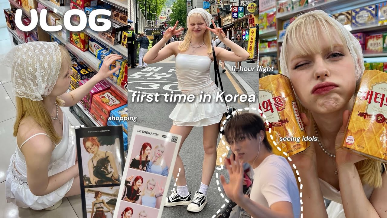 my first trip to Korea VLOG | P1Harmony, what I ate on flights, Olive Young shopping (eng/рус)