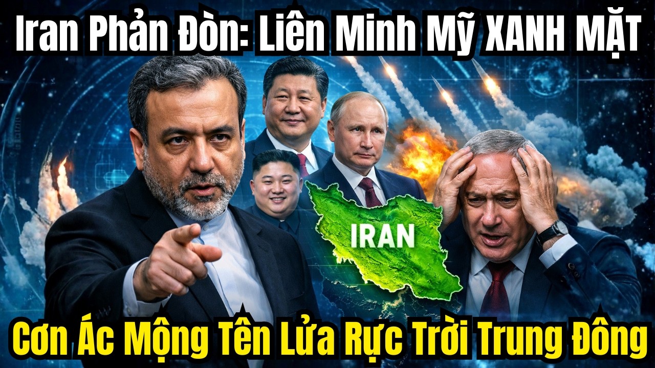 Iran Phản Đòn: Liên Minh Mỹ XANH MẶT – Cơn Ác Mộng Tên Lửa Rực Trời Trung Đông