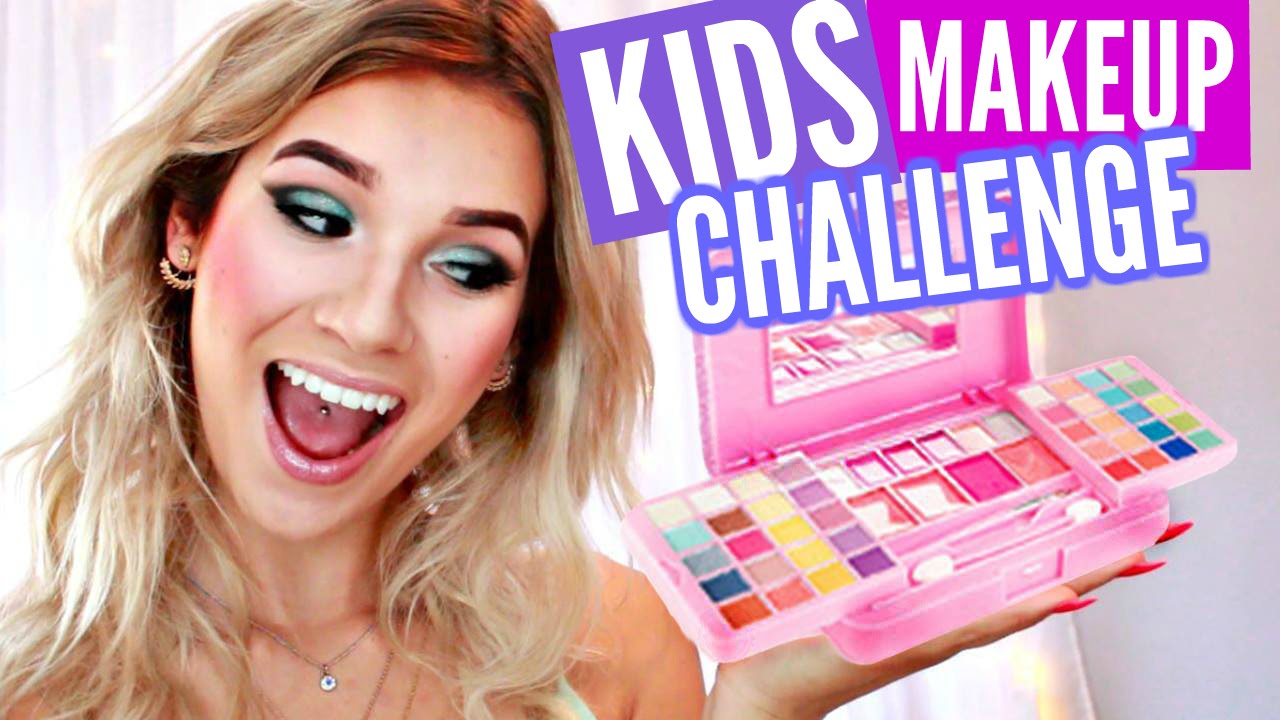 FULL FACE USING ONLY KIDS MAKEUP Challenge!!