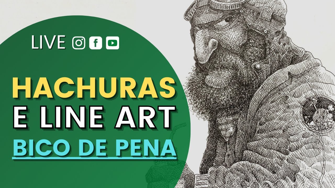 Line Art e Hachuras com Bico de Pena