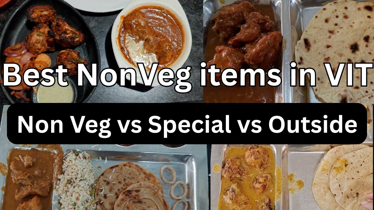 VIT Hostel Non-Veg Food Comparison 🍗🐟 | Special Mess vs Non-Veg Mess!