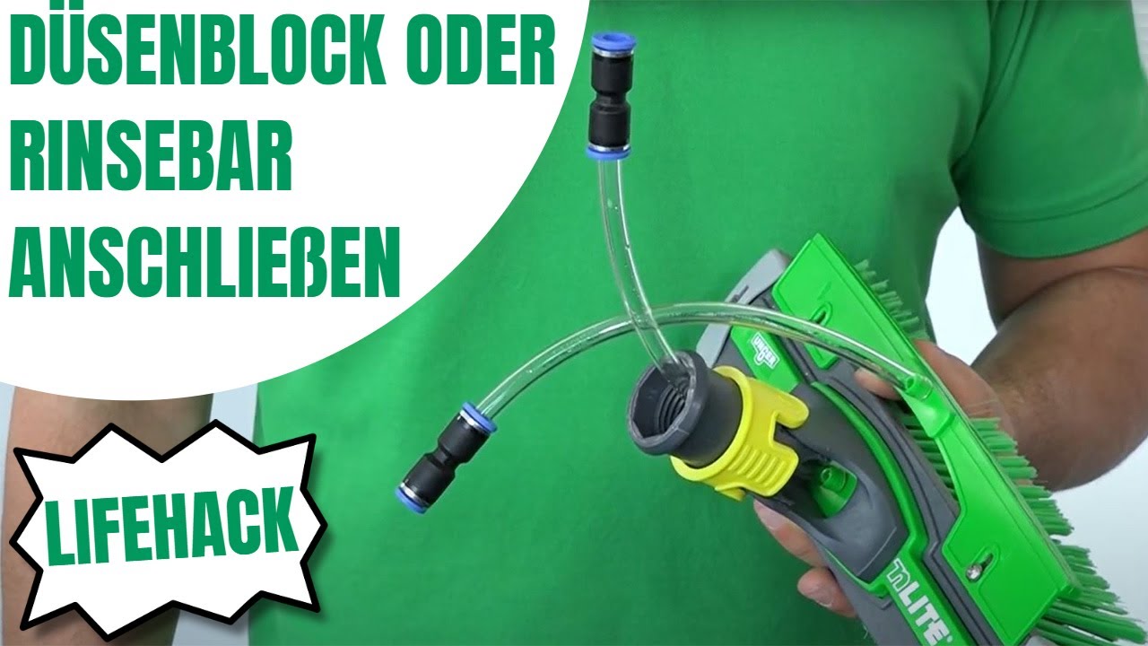 nLITE Lifehack –  Düsenblock oder Rinsebar anschließen