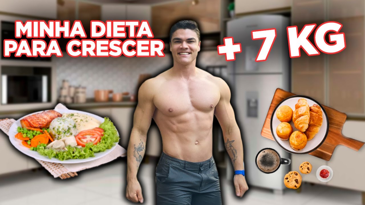 TUDO QUE EU COMO EM UM DIA PARA CRESCER! DIETA COMPLETA!!!
