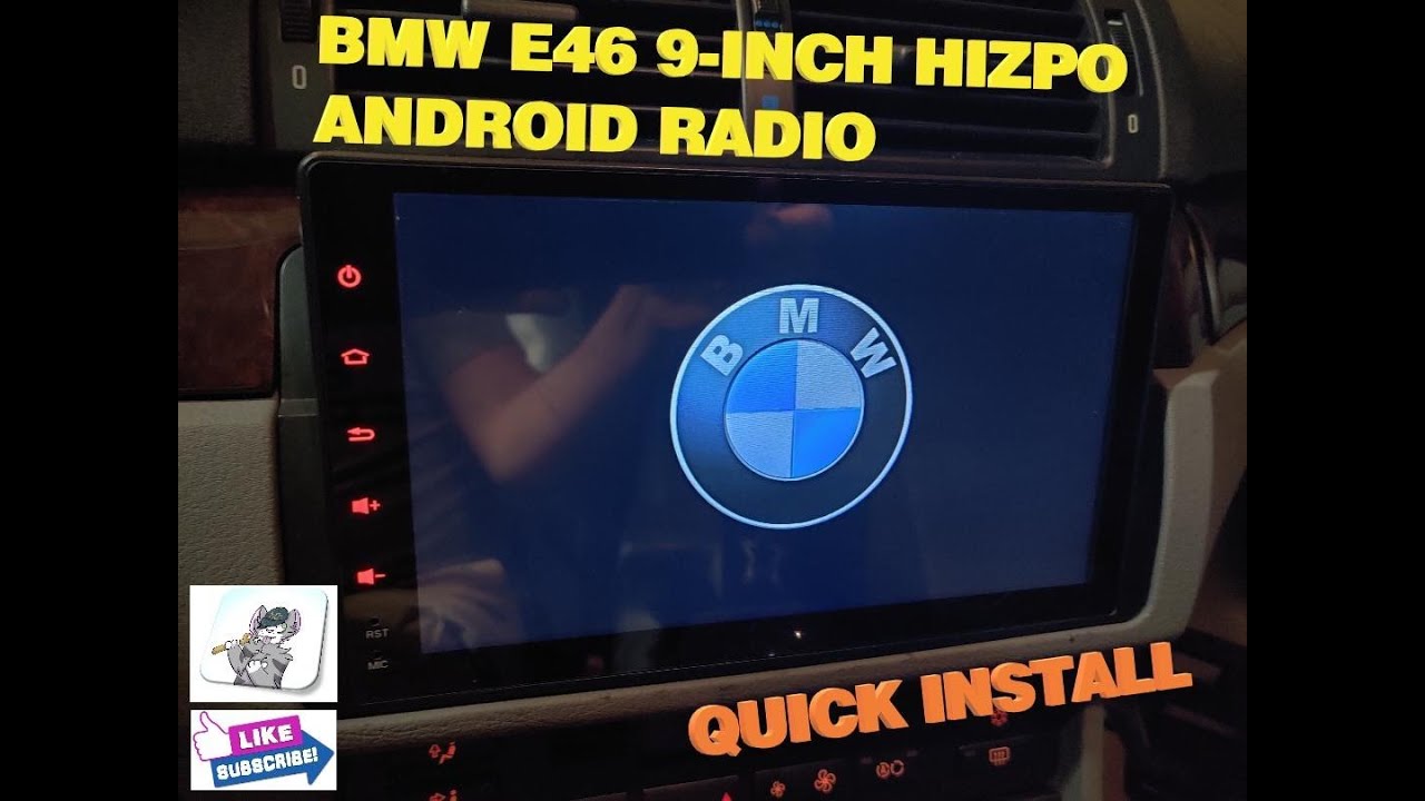 Установка радиоприемника BMW E46 Hizpo с экраном 9 дюймов — Android