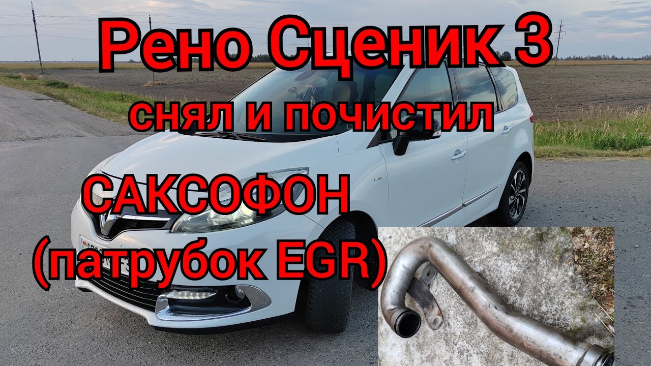 Рено Сценик 3 - снял и почистил саксофон + правильная чистка клапана EGR!