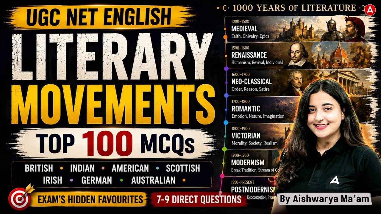 UGC NET English Literature | UGC NET English Literary Movements Most Important Question By Aishwarya