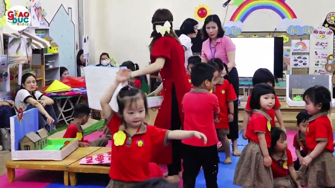 Tiết dạy GVDG cấp tỉnh KPKH Tìm hiểu nắng và mưa - Trẻ 3 tuổi