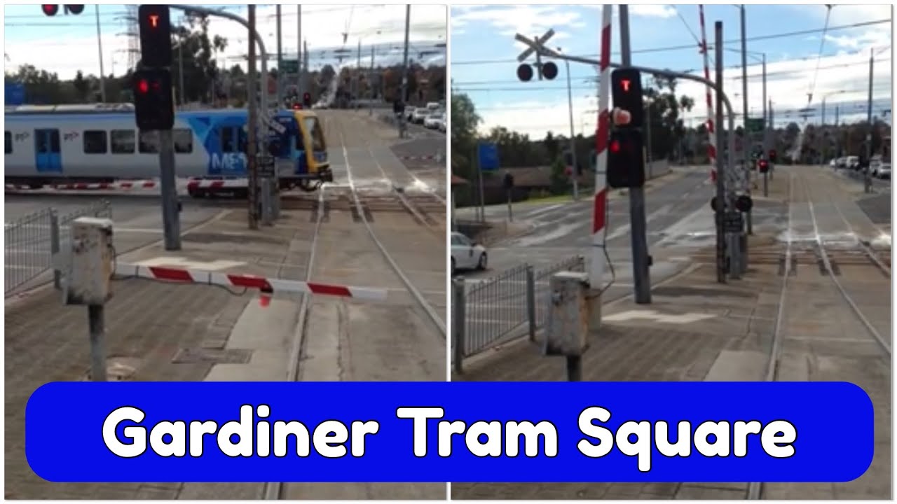 Gardiner Train Station/Tram Square Baby Boom Gate for Trams. March 2015 before removal. Glen Iris