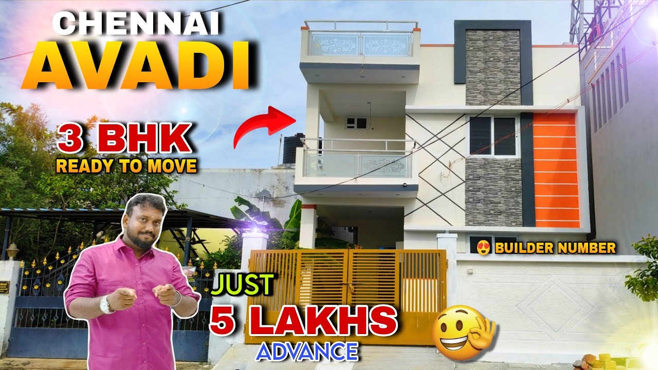 Wow😍 3BHK Individual House for Sale in Chennai Avadi Morai🤩Semi furnished #home #avadi #house #villa